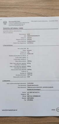 Toyota Yaris cena 43000 przebieg: 168900, rok produkcji 2018 z Józefów małe 232